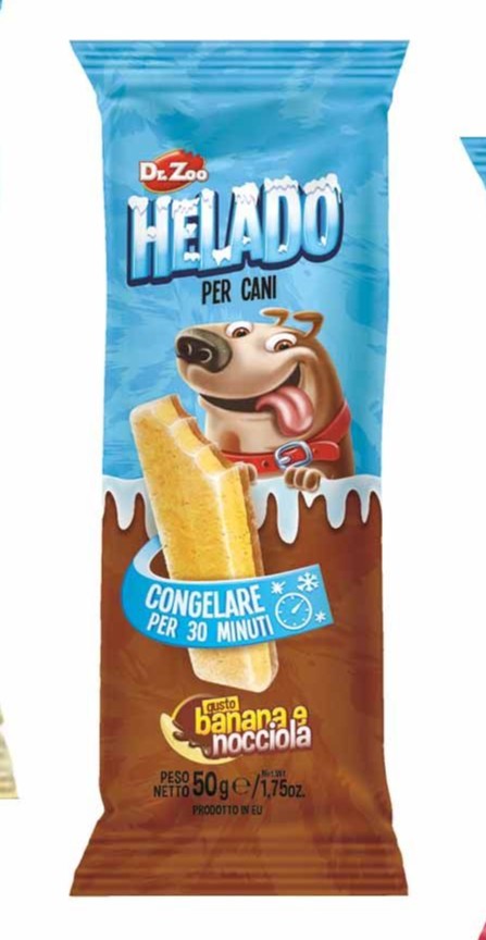 DR. ZOO Helado Snack Refrigerabile per Cani 50g – Gusti Assortiti