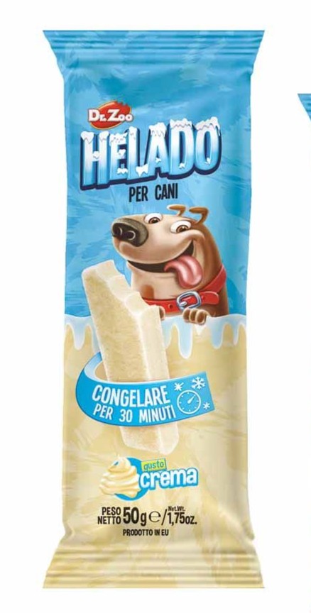 DR. ZOO Helado Snack Refrigerabile per Cani 50g – Gusti Assortiti