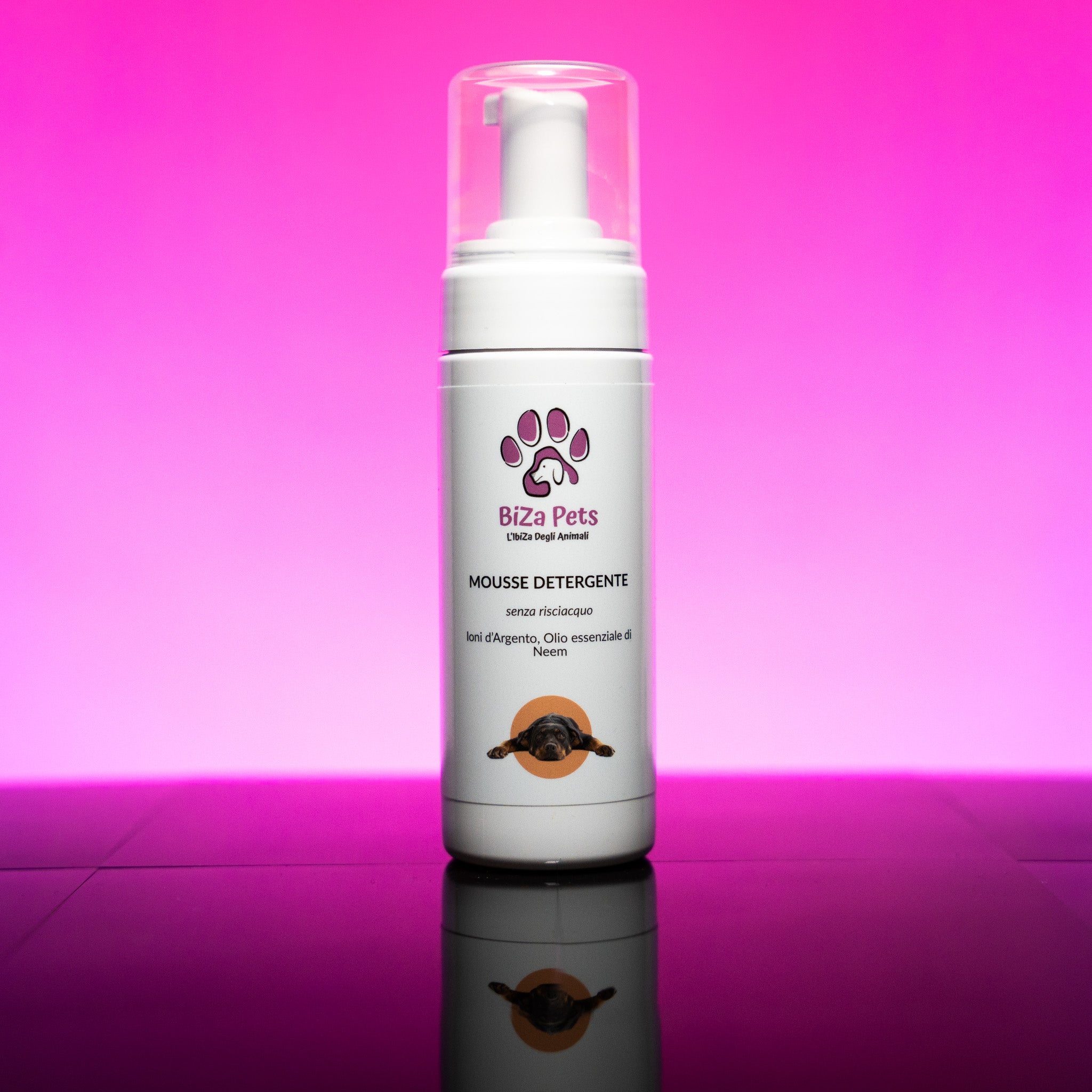 Mousse Detergente per Cani BiZa Pets – Senza Risciacquo e Naturale 150 ml