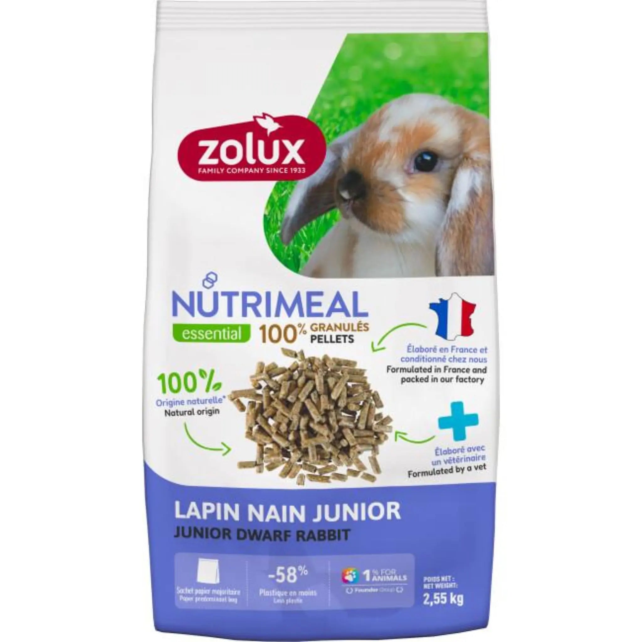 Zolux Nutrimeal Junior per Conigli Nani 2,5 kg